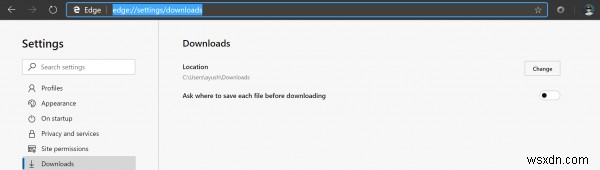 วิธีเปลี่ยนตำแหน่งโฟลเดอร์ดาวน์โหลดเริ่มต้นใน Microsoft Edge 