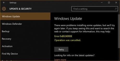 แก้ไขข้อผิดพลาด Windows Update 0x8024000B บน Windows 11/10 
