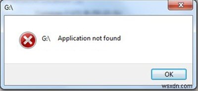 ไม่พบแอปพลิเคชันข้อผิดพลาดใน Windows 11/10 