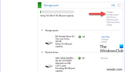 วิธีสร้างพื้นที่เก็บข้อมูลสำหรับพูลหน่วยเก็บข้อมูลใน Windows 10 