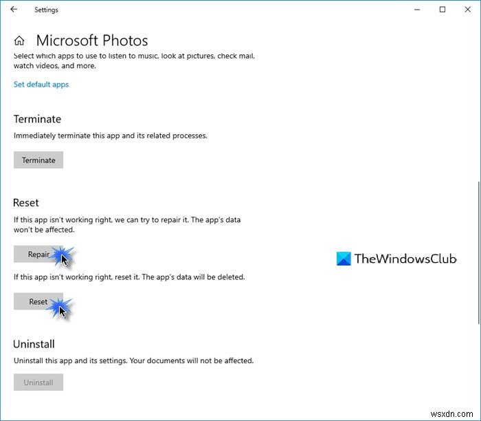 แอพรูปภาพหายไปหรือไม่ทำงานใน Windows 11/10 