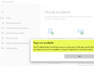หน้าไม่พร้อมใช้งาน ผู้ดูแลระบบไอทีของคุณมีการจำกัดการเข้าถึงบางพื้นที่ของแอพนี้ 