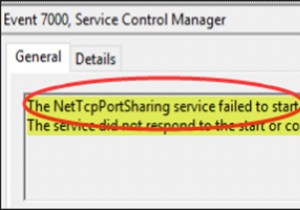 ไม่สามารถเริ่มบริการ NET.TCP Port Sharing บน Windows 11/10 