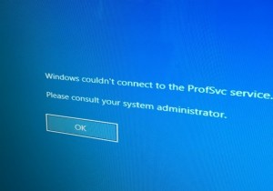 Windows ไม่สามารถเชื่อมต่อกับบริการ ProfSVC ได้ 