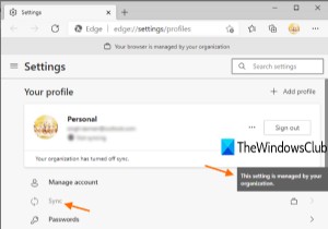 วิธีเปิดหรือปิดใช้งานการซิงค์สำหรับโปรไฟล์ทั้งหมดใน Microsoft Edge โดยใช้ Registry 