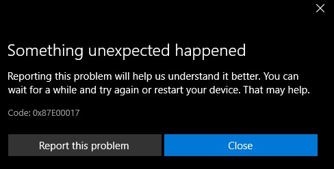 แก้ไขข้อผิดพลาด Xbox หรือ Microsoft Store 0x87e00017 ใน Windows 11/10 