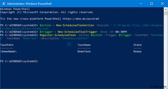 วิธีใช้ PowerShell เพื่อลบหรือสร้างงานที่กำหนดเวลาไว้บน Windows 11/10 