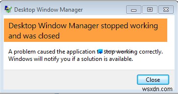 Desktop Window Manager หยุดทำงานและถูกปิดใน Windows 11/10 