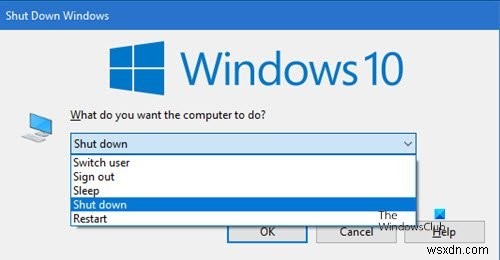 แป้นพิมพ์ลัดเพื่อปิดเครื่องหรือล็อกคอมพิวเตอร์ที่ใช้ Windows 11/10 