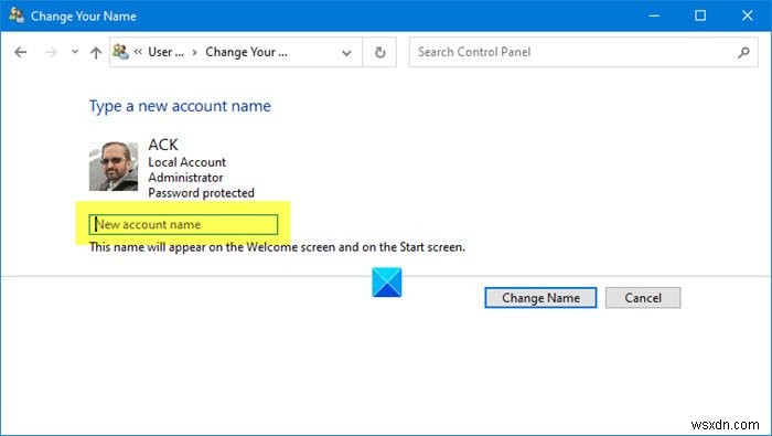 วิธีเปลี่ยนชื่อบัญชีผู้ใช้ใน Windows 11/10 