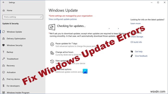 Windows Update ไม่สามารถติดตั้งหรือจะไม่ดาวน์โหลดใน Windows 11/10 