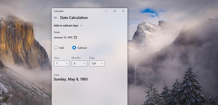 วิธีใช้ Windows Calculator เพื่อคำนวณวันที่ 