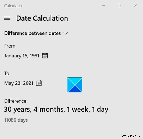 วิธีใช้ Windows Calculator เพื่อคำนวณวันที่ 