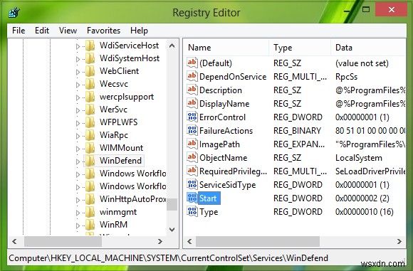 ข้อผิดพลาด 0x80070422 ไม่สามารถเริ่มบริการใน Windows Defender 