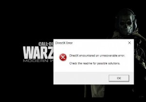 DirectX พบข้อผิดพลาดที่ไม่สามารถกู้คืนได้ 