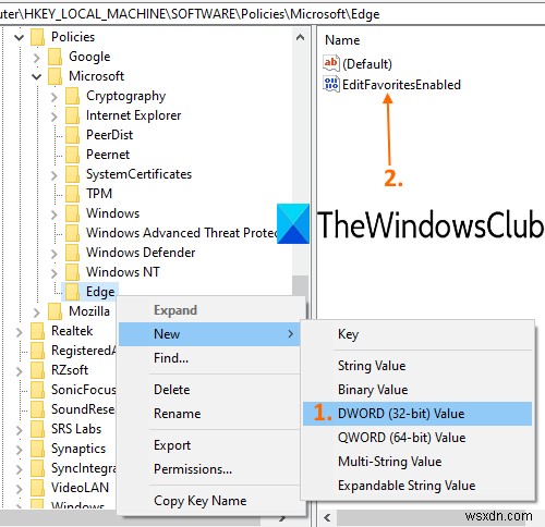 วิธีป้องกันการเปลี่ยนแปลงรายการโปรดบน Microsoft Edge บน Windows 10 