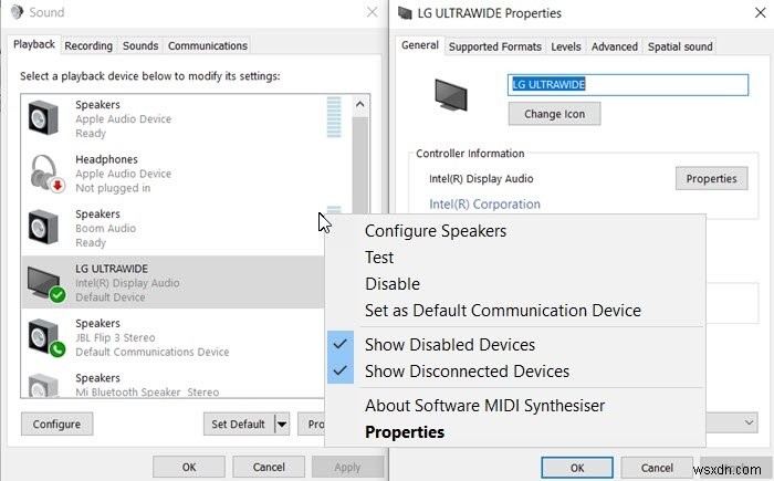 ตรวจไม่พบอุปกรณ์เสียง HDMI ใน Windows 11/10 