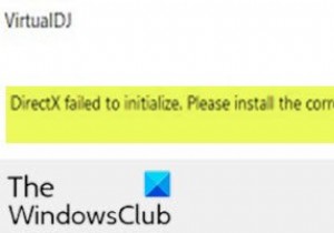 DirectX ล้มเหลวในการเริ่มต้นข้อผิดพลาดใน Windows 11/10 