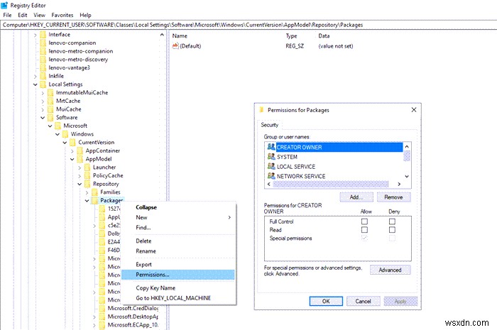 Windows ไม่พบ ms-windows-storePurgeCaches 