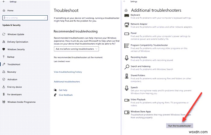 Windows ไม่พบ ms-windows-storePurgeCaches 