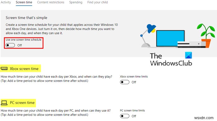 Family Safety Screen Time Limits ไม่ทำงานบน Windows PC หรือ Xbox One 