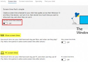 Family Safety Screen Time Limits ไม่ทำงานบน Windows PC หรือ Xbox One 