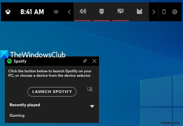 วิธีใช้ Spotify ในเกม PC ผ่าน Xbox Game Bar ใน Windows zpc 