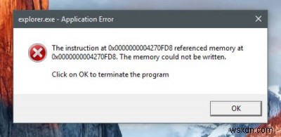 แก้ไขข้อผิดพลาดแอปพลิเคชัน Explorer.exe ใน Windows 11/10 