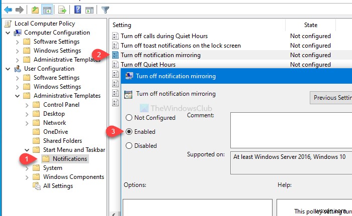 วิธีปิดมิเรอร์การแจ้งเตือนใน Windows 10 