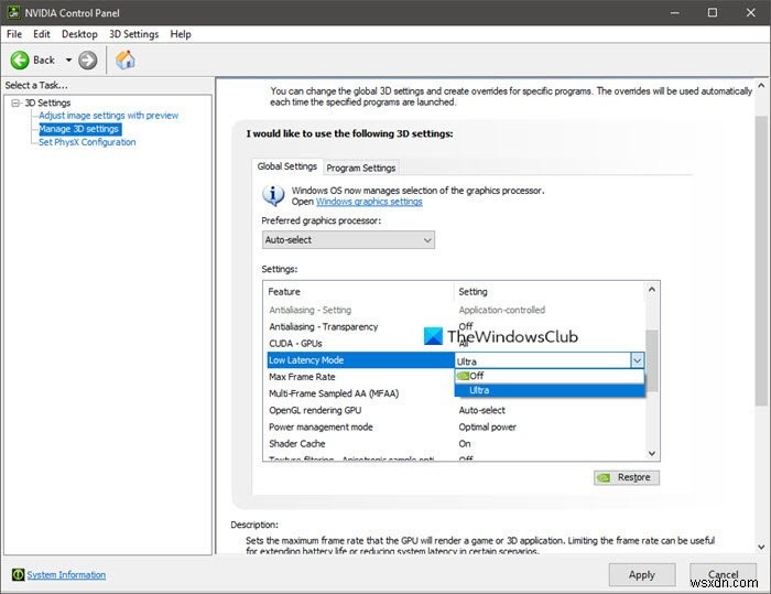 วิธีเปิดใช้งาน NVIDIA Low Latency Mode บน Windows 11/10 