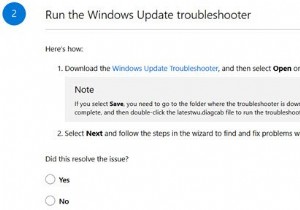 แก้ไขข้อผิดพลาด Windows Update โดยใช้ตัวแก้ไขปัญหาออนไลน์ของ Microsoft 