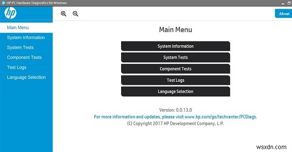 การใช้ HP PC Hardware Diagnostics UEFI บน Windows 11/10 