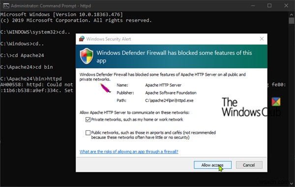 วิธีติดตั้ง Apache บน Windows 11/10 
