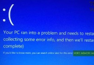 แก้ไขข้อผิดพลาด VIDEO MEMORY MANAGEMENT INTERNAL Blue Screen บน Windows 11/10 