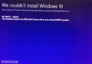 Windows 11/10 ไม่สามารถติดตั้งหรืออัปเดตได้:ข้อผิดพลาด 0xC1900101 – 0x30018 