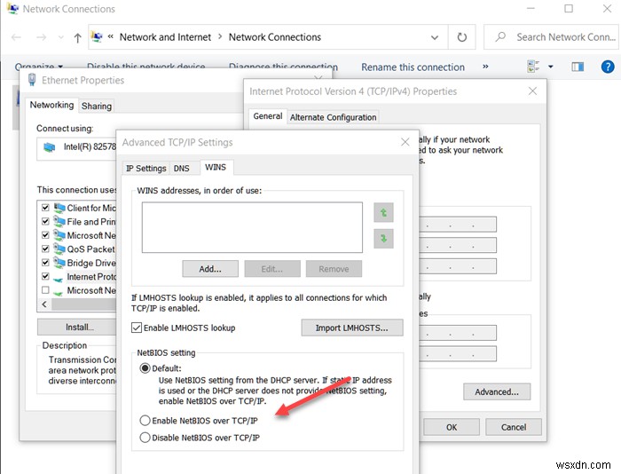 วิธีเปิดหรือปิดใช้งาน NetBIOS ผ่าน TCP/IP บน Windows 11/10 