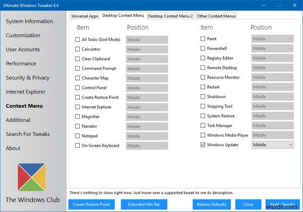 วิธีเพิ่ม Windows Updates ให้กับ Context Menu ใน Windows 11/10 