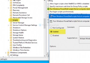 เรียกใช้สคริปต์ Windows PowerShell ก่อนเมื่อผู้ใช้เข้าสู่ระบบ ออกจากระบบ เริ่มต้น และปิดระบบ 