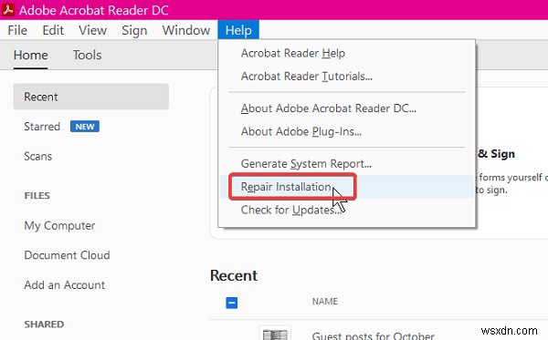 แก้ไขข้อผิดพลาด Adobe Reader 109 เมื่อเปิด อ่าน หรือบันทึก PDF 