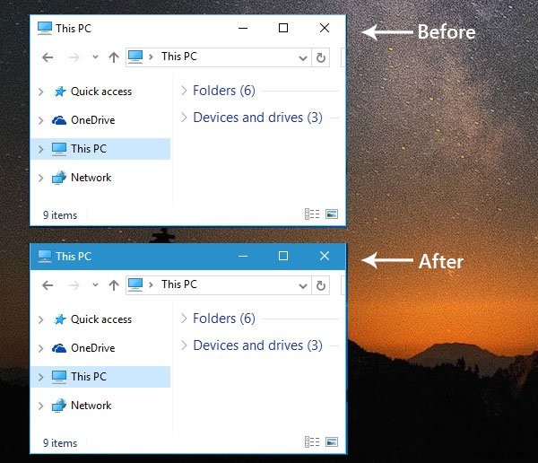 วิธีรับแถบชื่อหน้าต่างสีใน Windows 11/10 