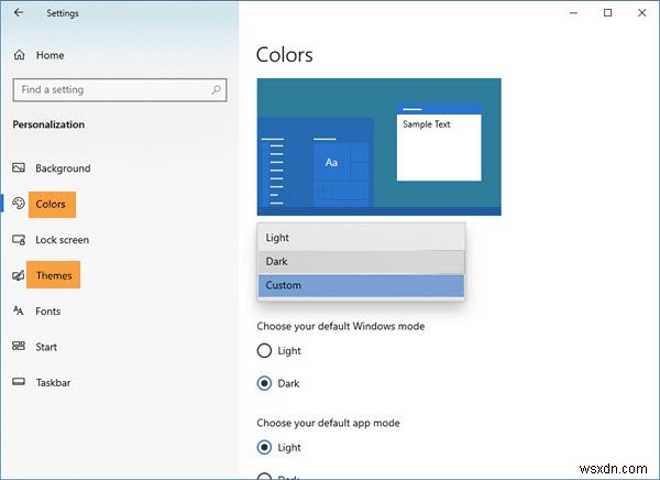 แสดงสีเฉพาะจุดบน Start, Taskbar, Action Center, Title Bar เป็นสีเทาใน Windows 11/10 