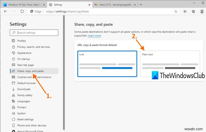 วิธีปิดการใช้งานคุณสมบัติการคัดลอกและวาง URL ใหม่ใน Microsoft Edge 