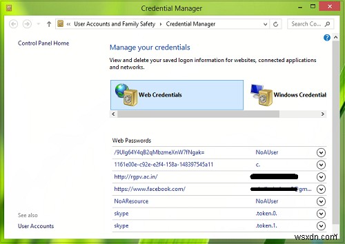 Credential Manager ทำงานไม่ถูกต้องใน Windows 11/10 