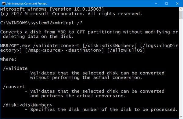 MBR2GPT ไม่สามารถเปิดใช้งานการสำรอง/กู้คืนสิทธิ์ใน Windows 10 