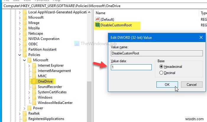 วิธีป้องกันไม่ให้ผู้ใช้เปลี่ยนตำแหน่งโฟลเดอร์ OneDrive 