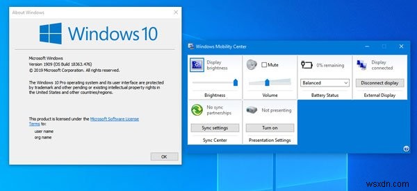 วิธีเปิดใช้งาน Windows Mobility Center บนคอมพิวเตอร์เดสก์ท็อป Windows 11/10 