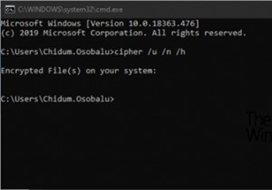 ค้นหาและแสดงรายการ EFS Encrypted, Compressed files &folders ใน Windows 11/10 
