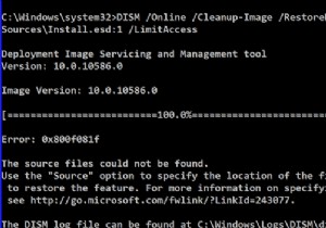 SFC ไม่สามารถซ่อมแซมและ DISM แสดงข้อผิดพลาด 0x800f081f ใน Windows 10 