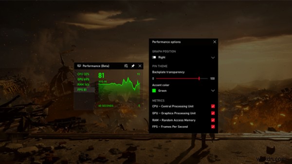 เปิดและใช้ตัวนับเฟรมต่อวินาที (FPS) ใน Xbox Game Bar บน Windows 11/10 