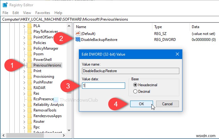 วิธีป้องกันการกู้คืนไฟล์เวอร์ชันก่อนหน้าจากข้อมูลสำรองใน Windows 10 